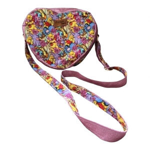 Heart Shape Winnie The Pooh Custom Homemade Crossbody Bag
